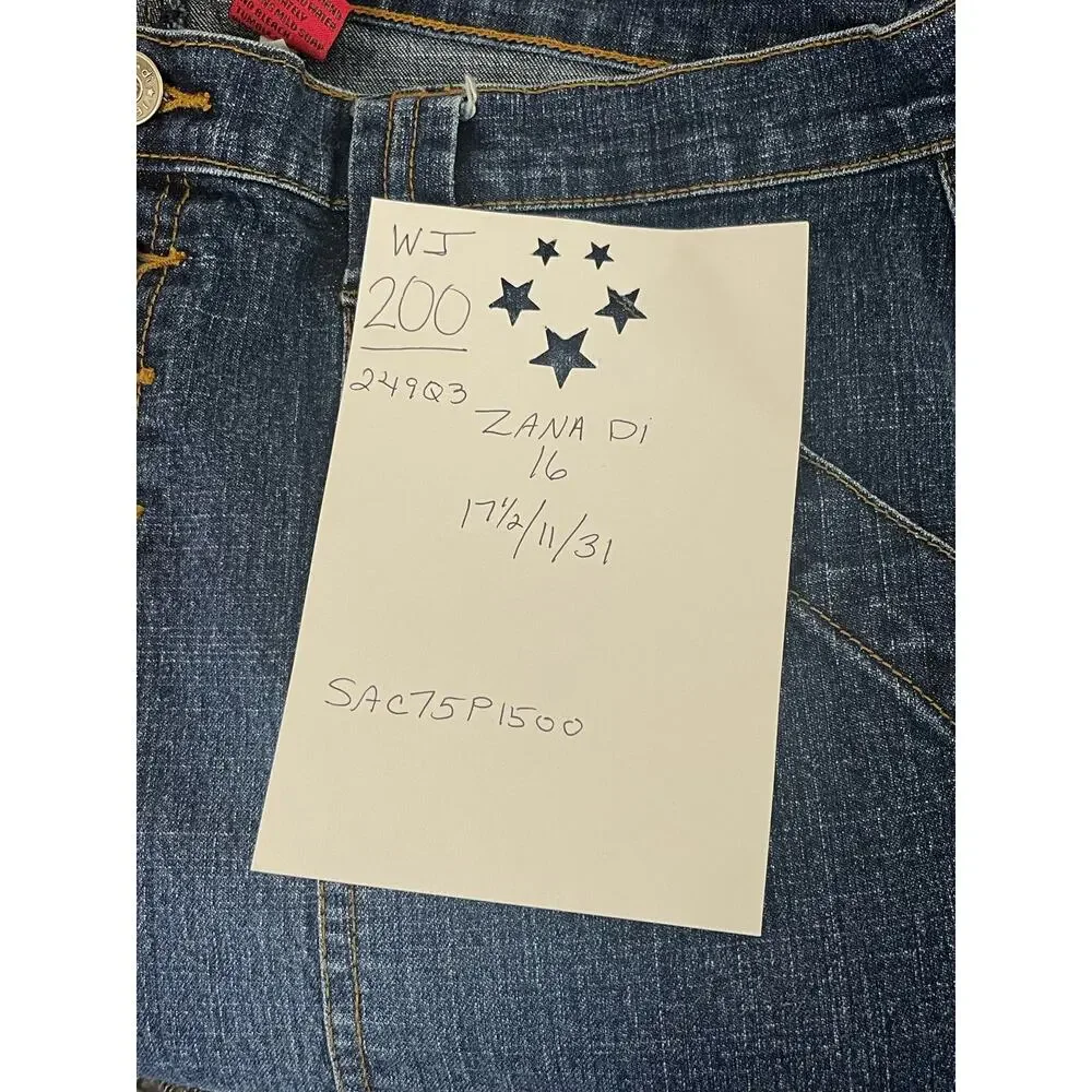 Vintage 90s Zana-Di Jeans Women's 16 Cargo Flare Button Fly